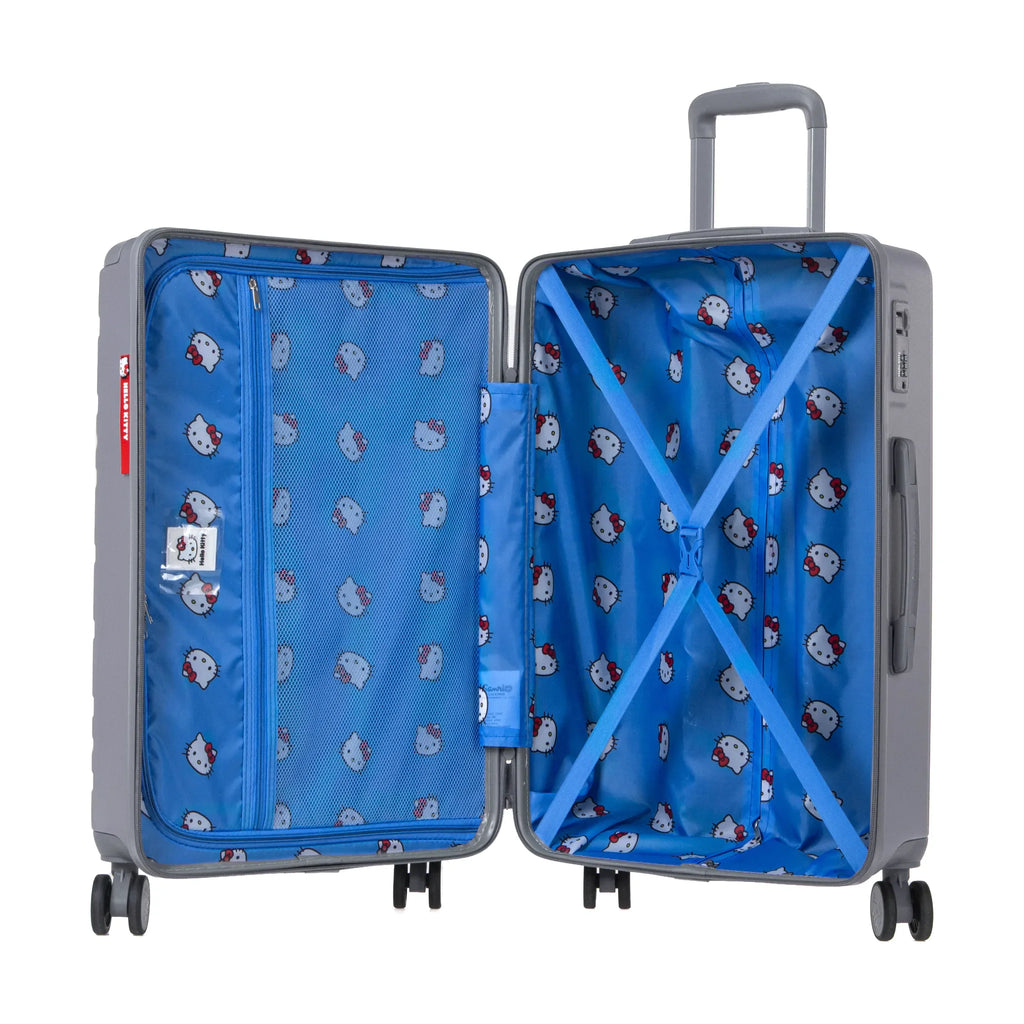 Set Med 3 Resväskor Hello Kitty Kuririn - Silver