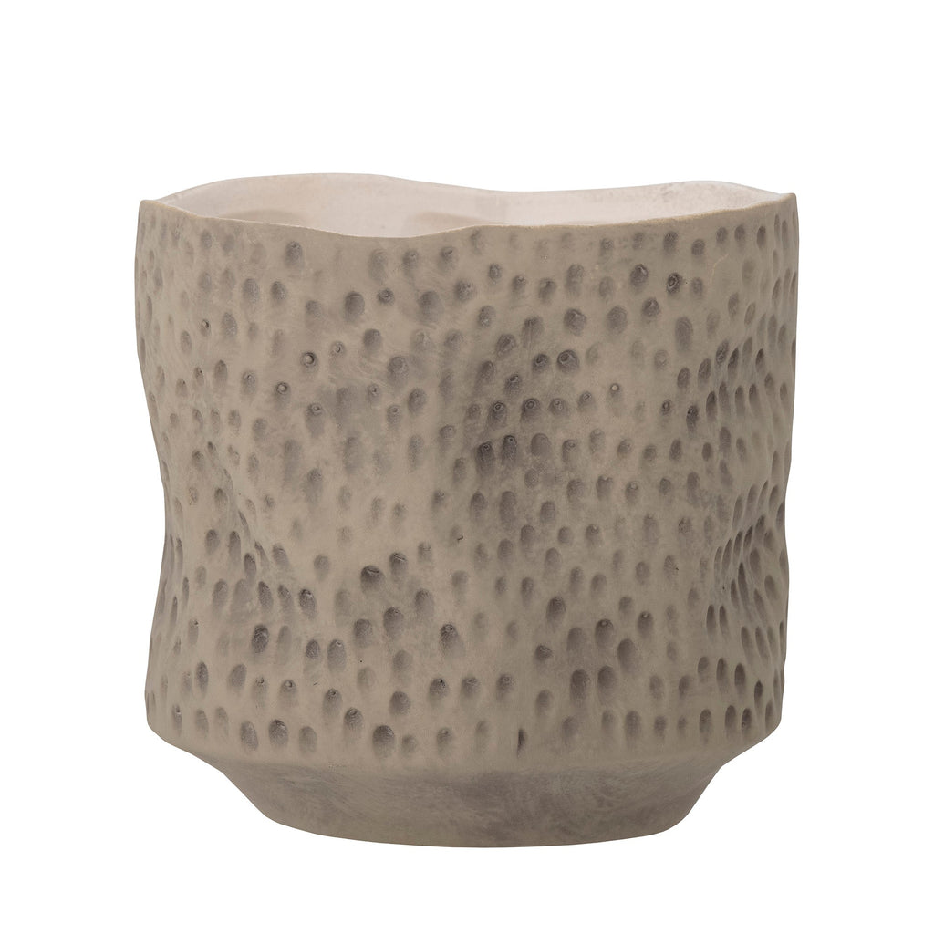 Sayah - Set of 6 Plant Pot Covers - Brown - Stoneware