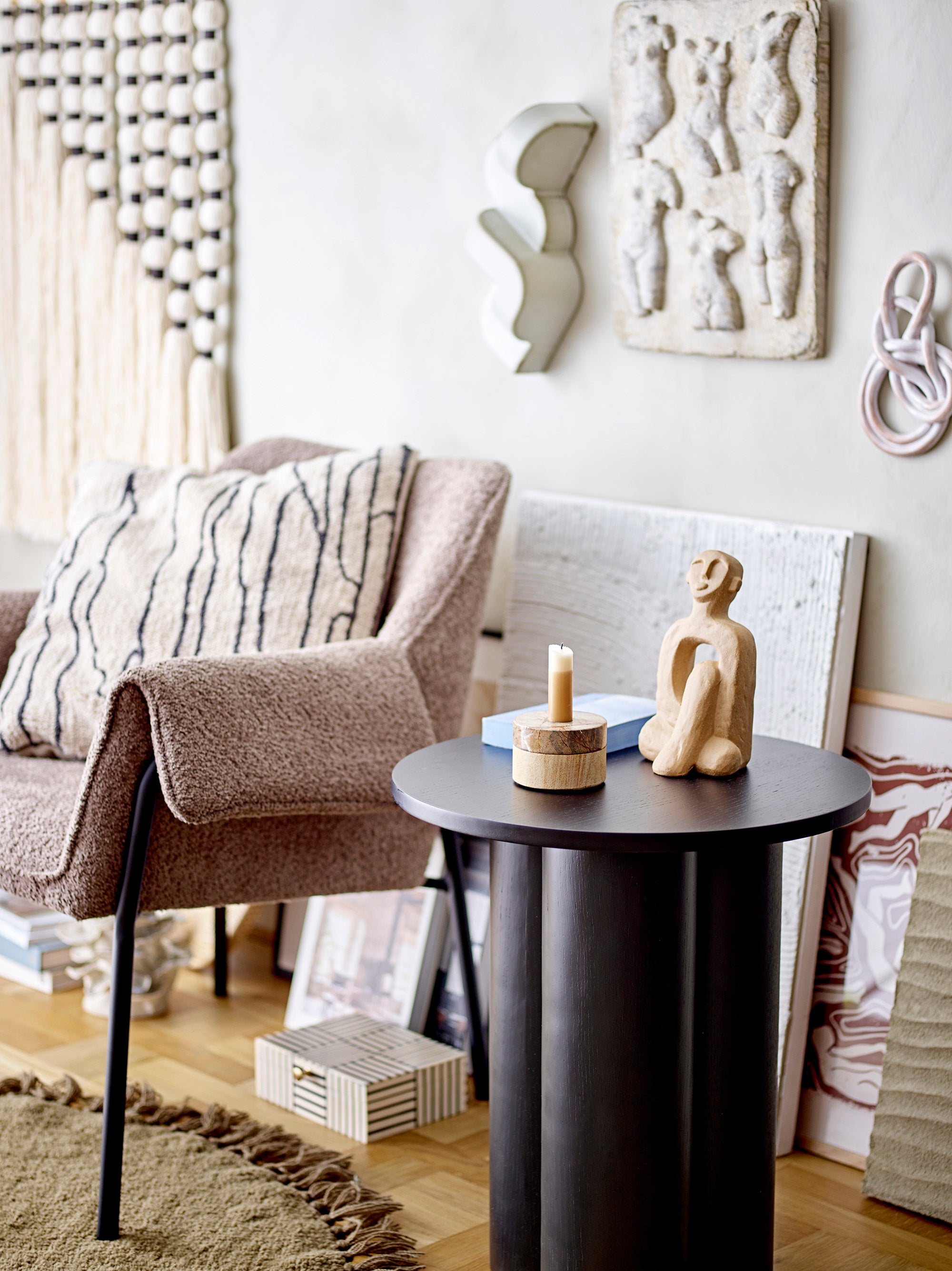 Dalin - Votive & Candlestick - Brown - Sandstone