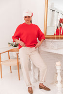 HONORINE Rouge - Pull Laine
