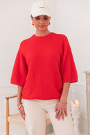 HONORINE Rouge - Pull Laine