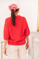 HONORINE Rouge - Pull Laine