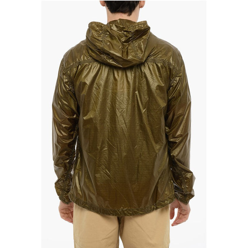 Hooded Nylon Windbreaker Jacket