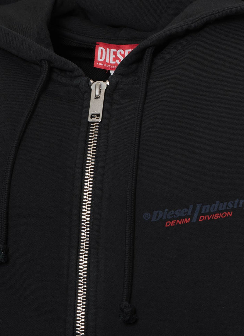 Diesel - Hoodie Zippe Ginn - Dark Grey - Unisexe