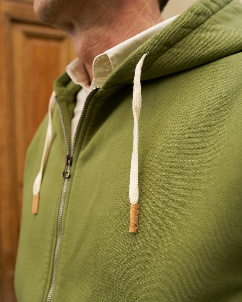 Hoodie Zippé Vitas Vert Croco