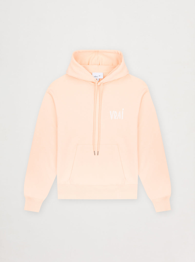 Sweat capuche unisexe FRESQUE abricot