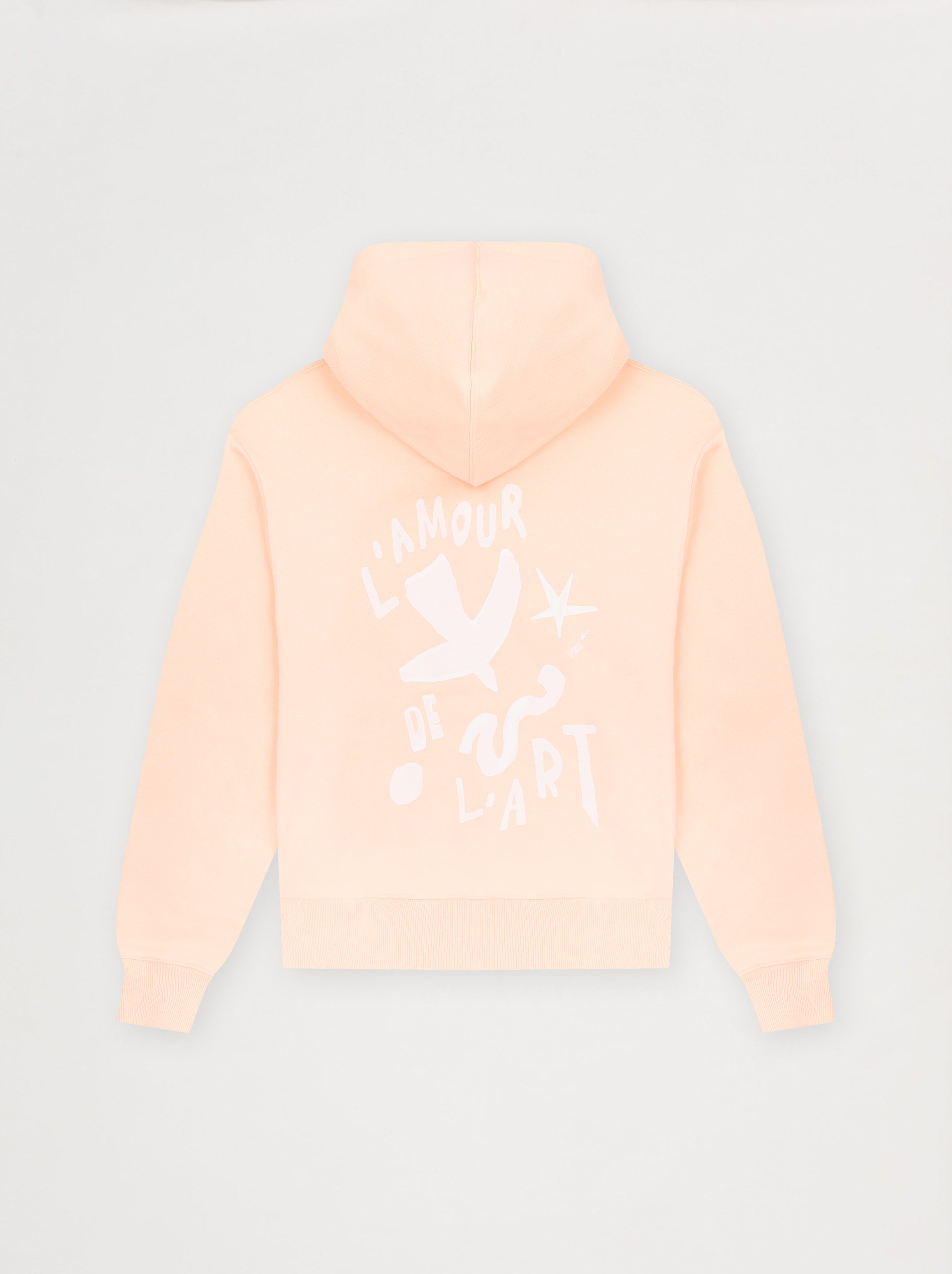 Sweat Capuche Unisexe Fresque Abricot