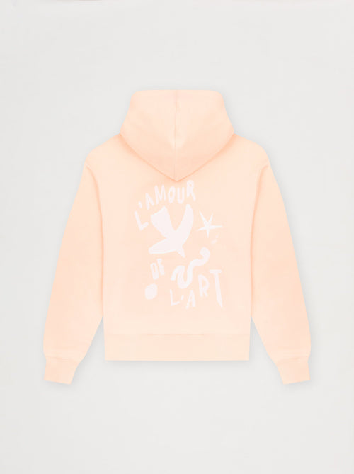 Sweat capuche unisexe FRESQUE abricot