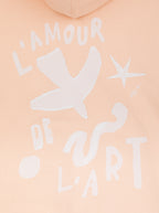 Sweat Capuche Unisexe Fresque Abricot