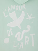 Sweat capuche unisexe FRESQUE vert d'eau