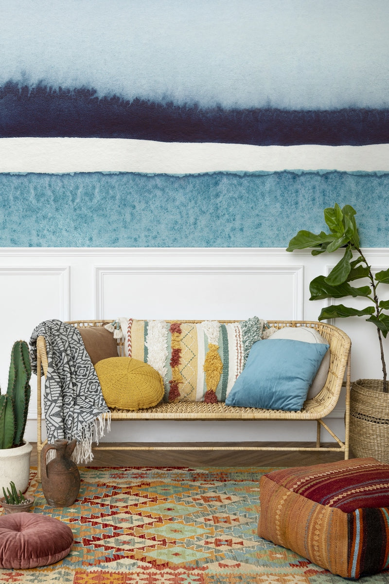 Sea Horizon Fresco - Blue Jean