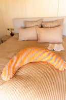 Housse Coussin Allaitement Aloka - Faïence Orange