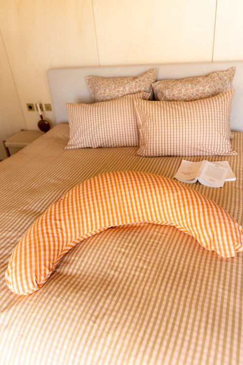 Housse Coussin Allaitement Aloka - Faïence Orange