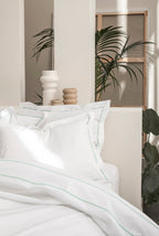 Set De 2 Taies D'Oreillers - 100% Percale De Coton Bourdon - 11 Coloris