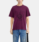 T-Shirt Manches Courtes Avec Print Coeur - Homme