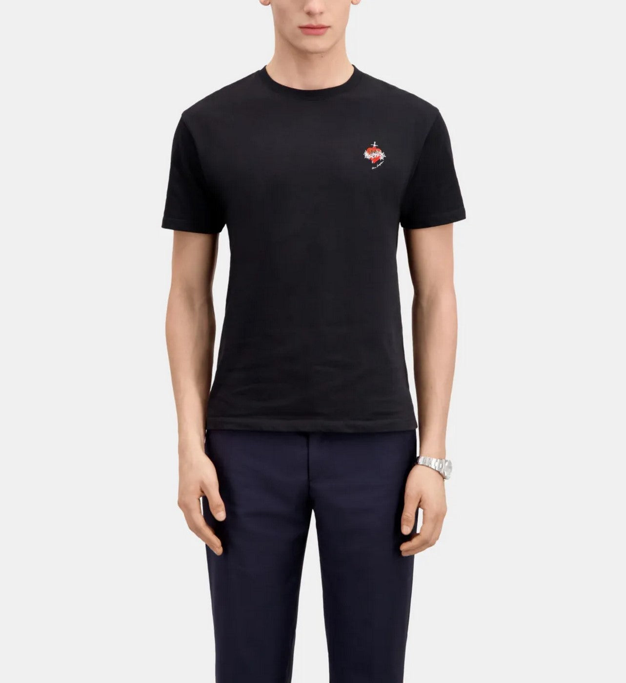 The Kooples - T-Shirt Manches Courtes Avec Print Coeur - Homme