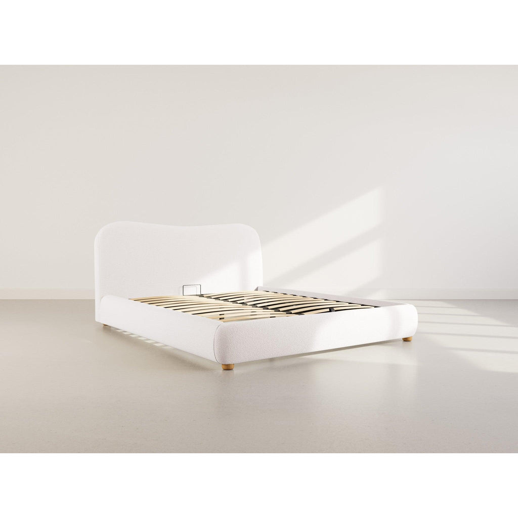 Hugo - Cama Canapé - 200 Cm - Tejido Borreguito - Beis