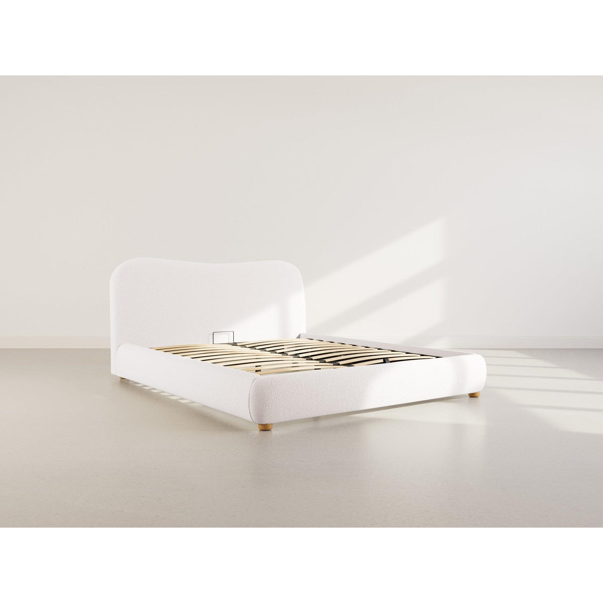 Hugo - Cama Canapé - 200 Cm - Tejido Borreguito - Beis