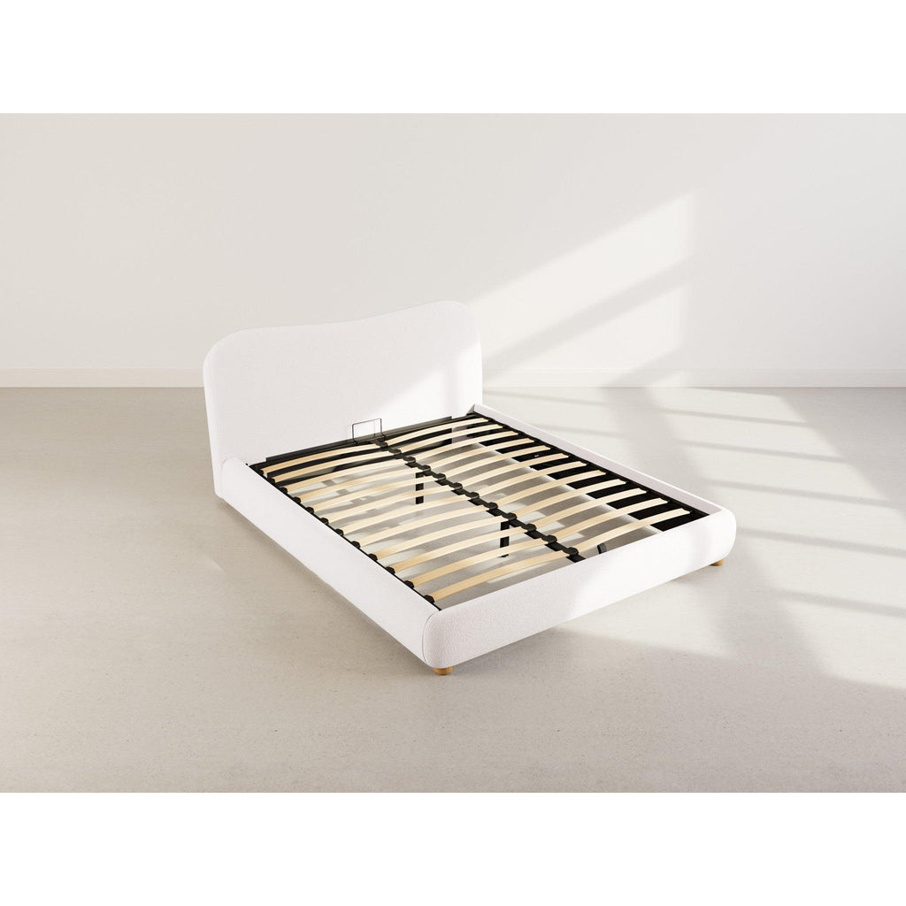 Hugo - Cama Canapé - 200 Cm - Tejido Borreguito - Beis