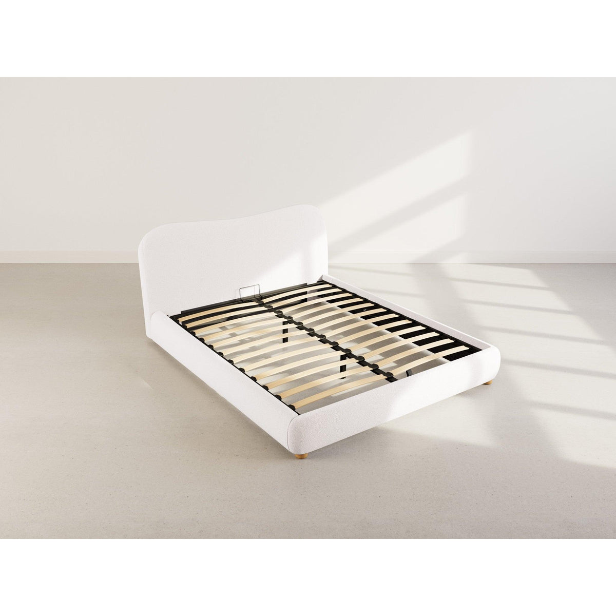 Hugo - Cama Canapé - 200 Cm - Tejido Borreguito - Beis