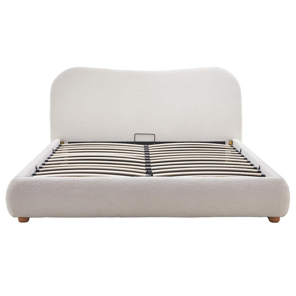 Hugo - Cama Canapé - 200 Cm - Tejido Borreguito - Beis