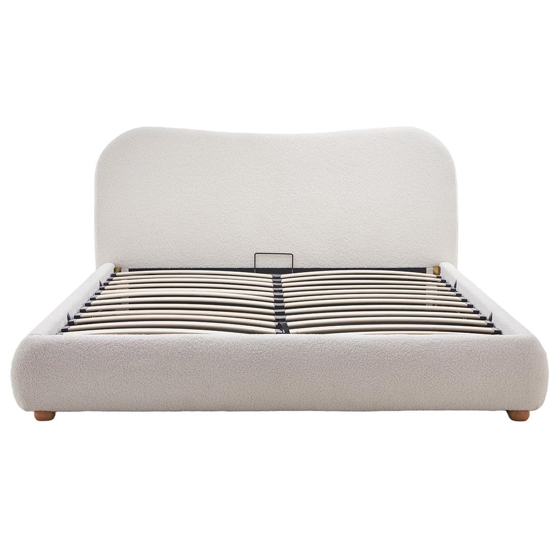 Hugo - Cama Canapé - 200 Cm - Tejido Borreguito - Beis