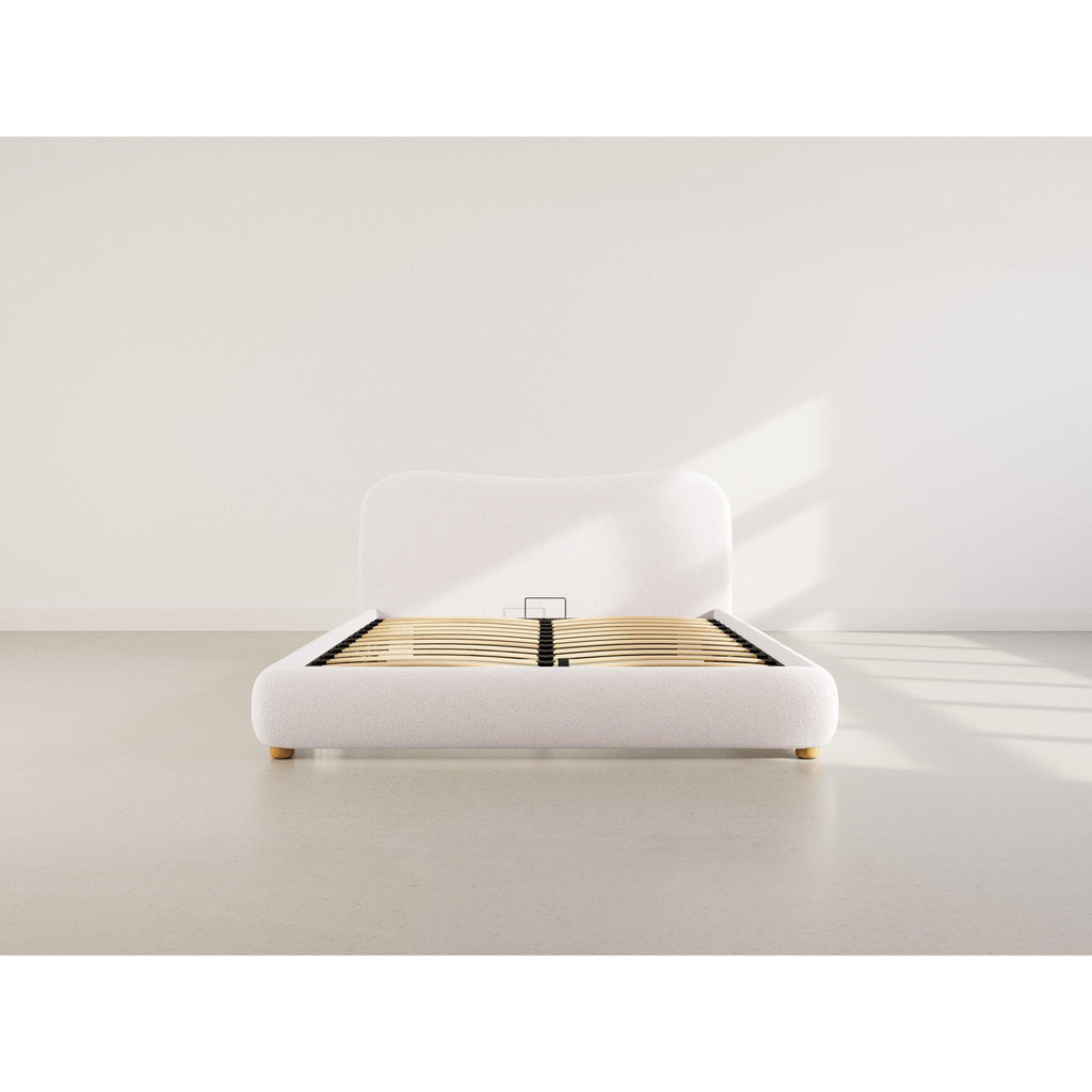 Hugo - Cama Canapé - 200 Cm - Tejido Borreguito - Beis