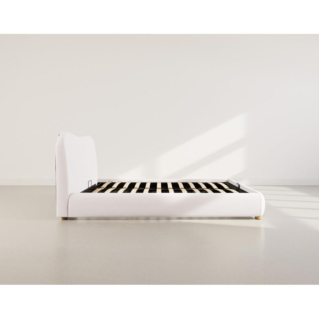 Hugo - Cama Canapé - 200 Cm - Tejido Borreguito - Beis