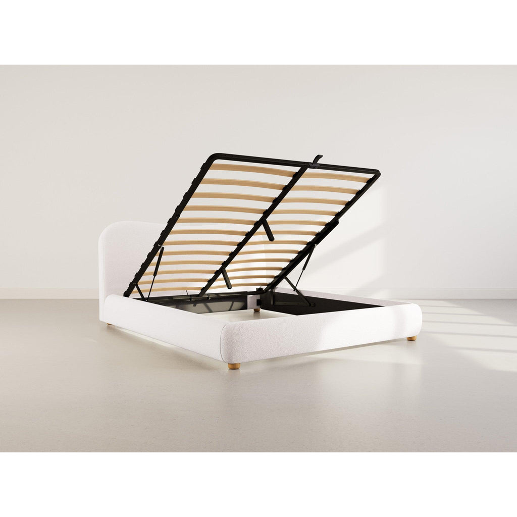 Hugo - Cama Canapé - 200 Cm - Tejido Borreguito - Beis