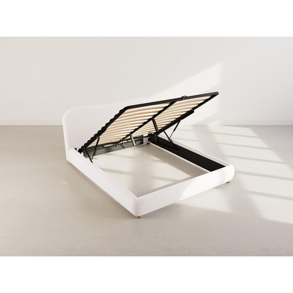 Hugo - Cama Canapé - 200 Cm - Tejido Borreguito - Beis