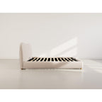 Hugo - Cama con Canapé Abatible - 200 Cm - Terciopelo Texturizado - Beige