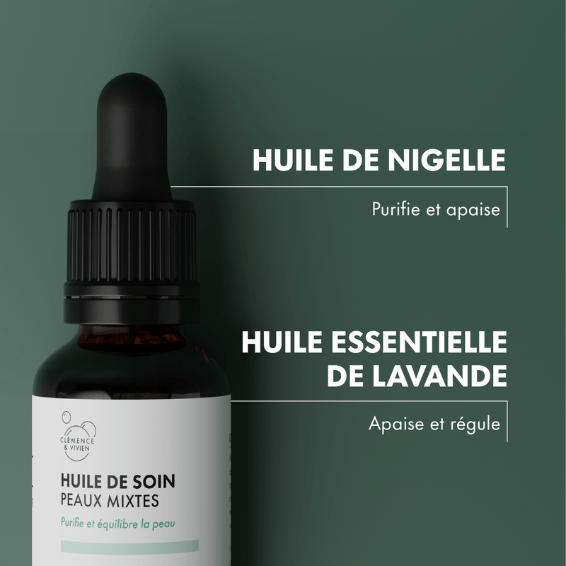 Huile de soin peaux mixtes - Clémence & Vivien