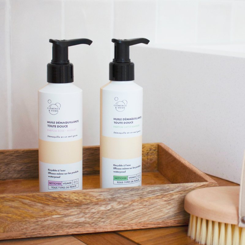 Huile démaquillante toute douce parfum lait d'amande 150 ml - Clémence & Vivien