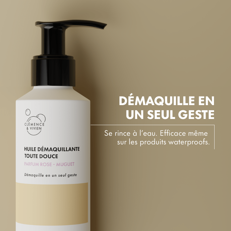 Huile démaquillante toute douce parfum rose - muguet 150 ml - Clémence & Vivien