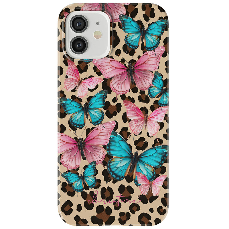 Coque Magsafe Robuste Motif Léopard Et Papillons