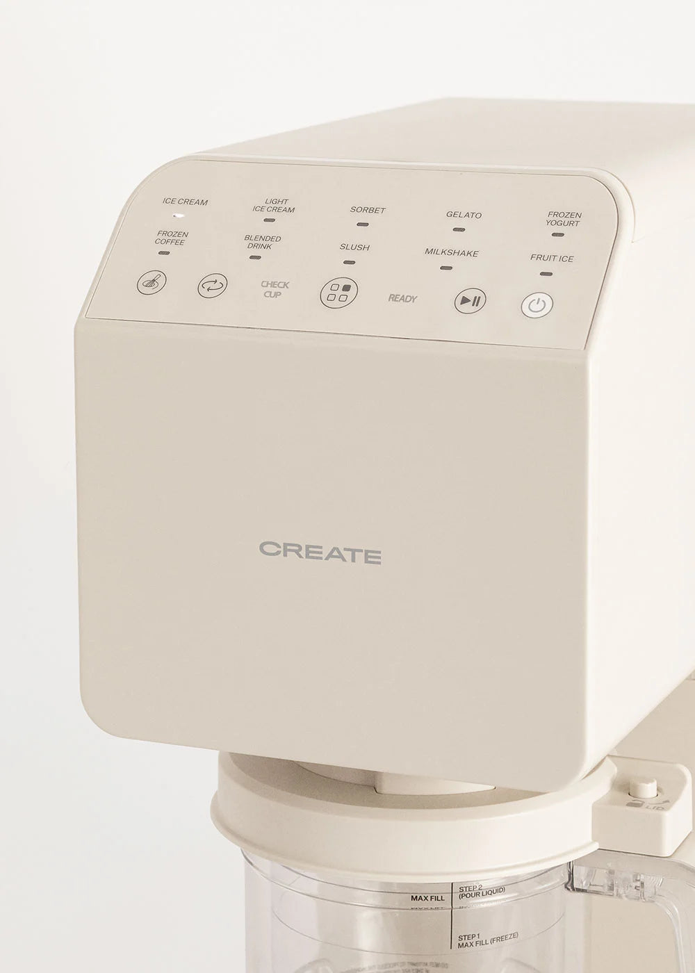 Ice Cream Maker Studio - Sorbetière Multifonction 600Ml - 5 Pots - Blanc Cassé