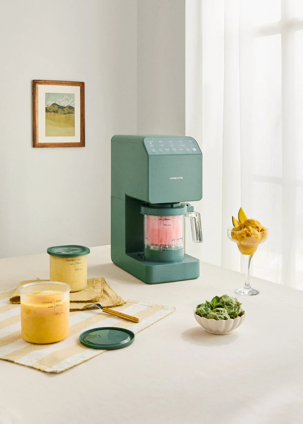 Ice Cream Maker Studio - Multifunction Ice Cream Maker 600 ml - 5 Tubs - Sage