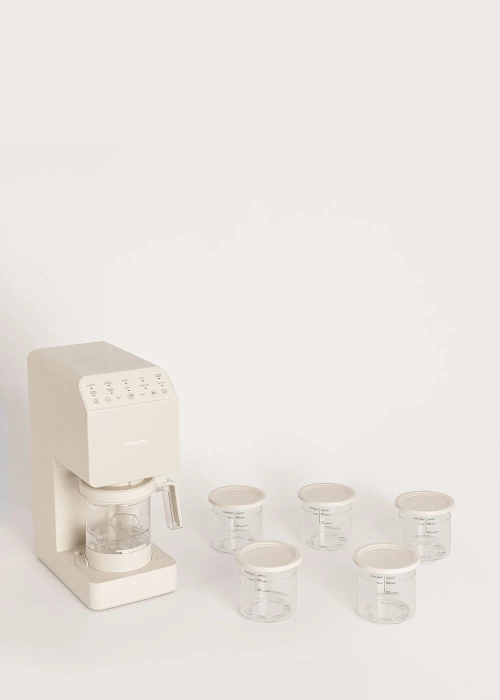 Ice Cream Maker Studio - Sorbetière Multifonction 600Ml - 5 Pots - Blanc Cassé