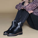 Bottines A Lacets Ann Tuil Iconic - Cuir Noir