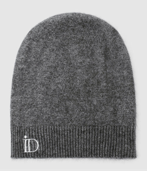 Ida Degliame - Bonnet Anita Cachemire Gris Souris - Femme