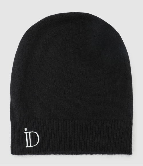 Ida Degliame - Bonnet Anita Cachemire Noir - Femme