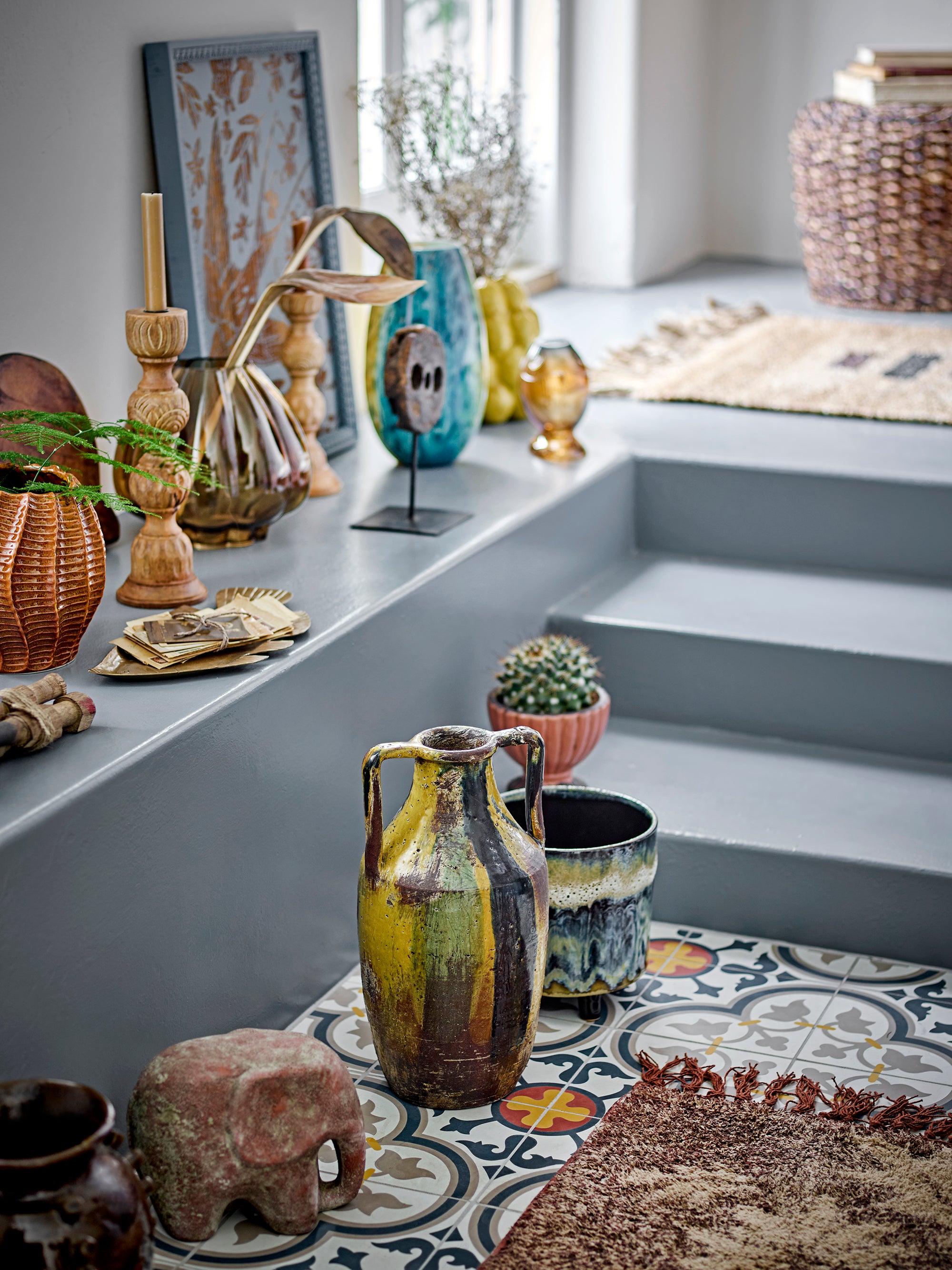 Kalian - Vase - Bleu - Verre