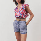 IKKS - Top holgado con estampado floral Flash reciclado - Hortensia