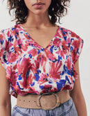 IKKS - Top Loose Imprimé Floral Flash Recyclé - Hortensia