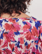 IKKS - Top holgado con estampado floral Flash reciclado - Hortensia