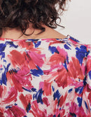 IKKS - Top Loose Imprimé Floral Flash Recyclé - Hortensia