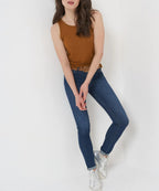 IKKS - Camiseta Sin Mangas Camel En Lino I.Code - Camel