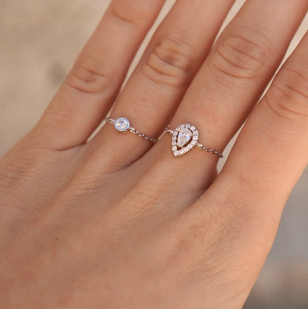 Bague Chaine Goutte