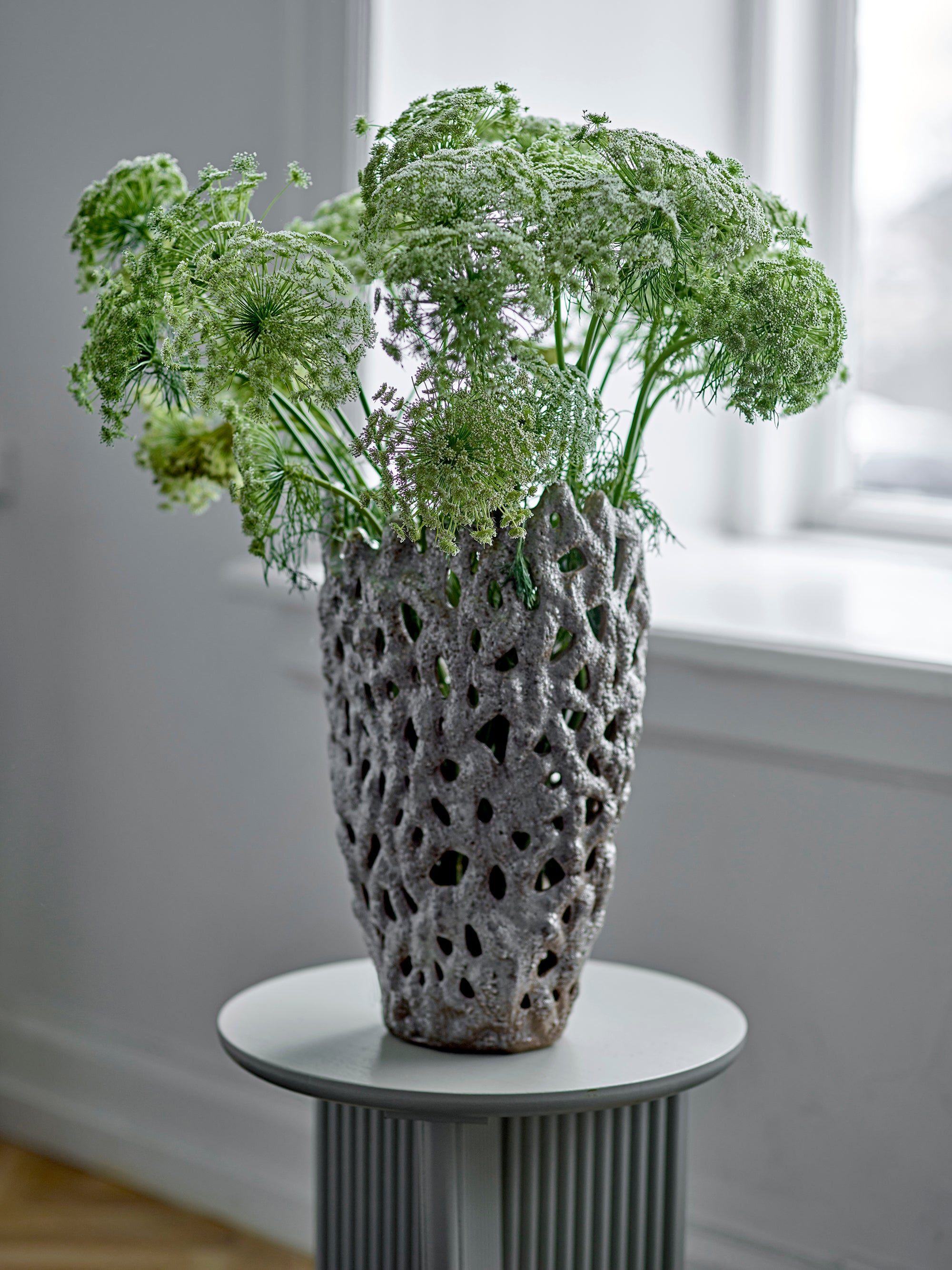 Eunice - Vase Déco - Blanc - Grès
