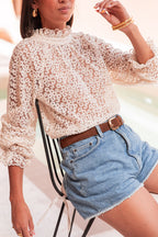 ILLÉA Ecru - Lace Blouse